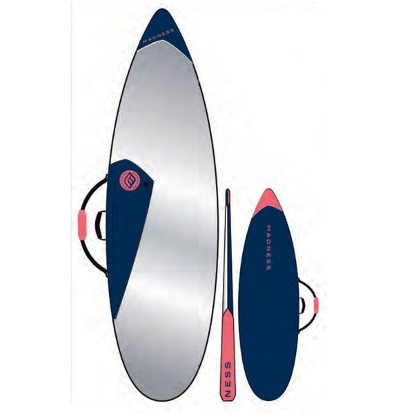 MADNESS Boardbag PE 6.4 Shortboard Blau Rot