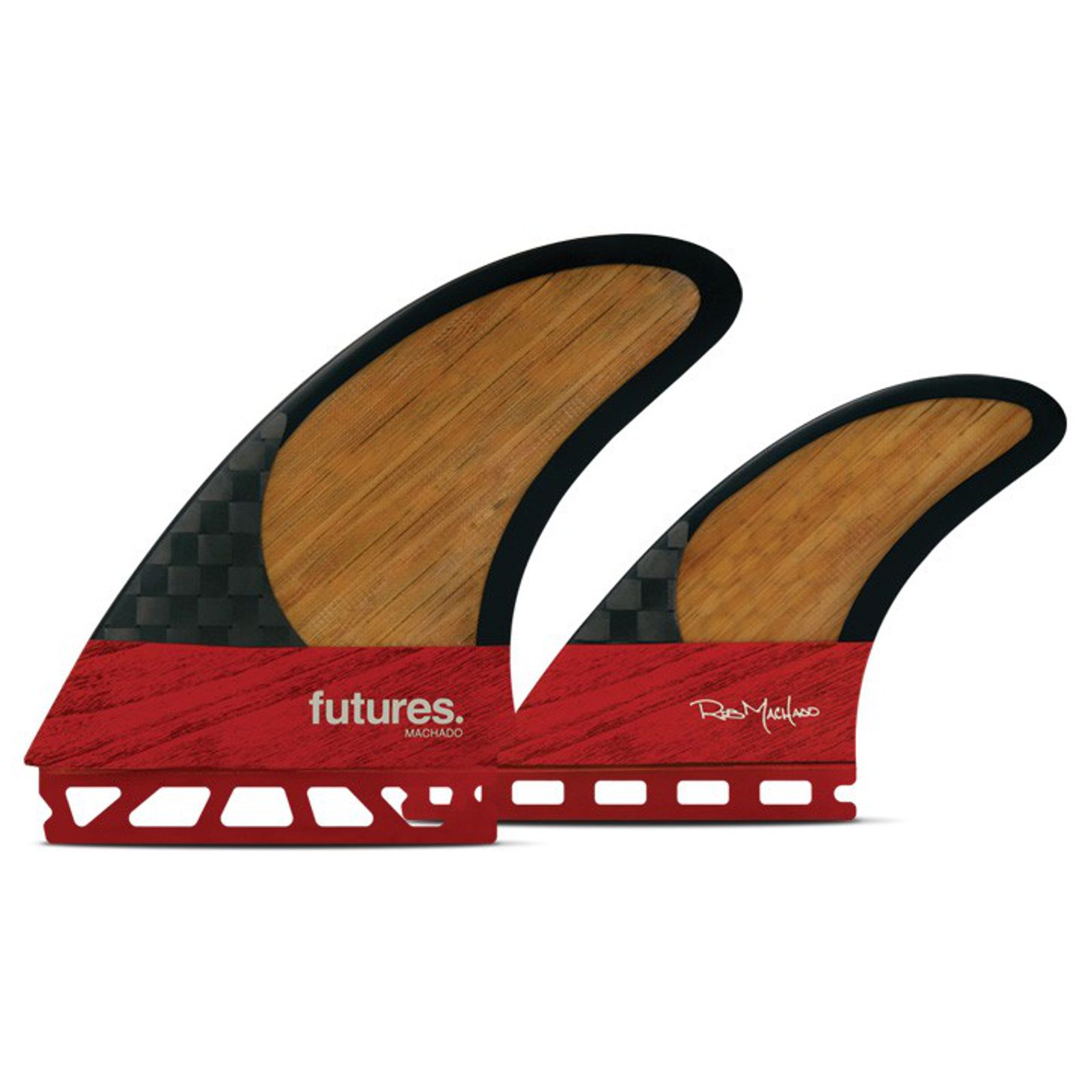 FUTURES Twin Tri Fin Set Machado Blackstix