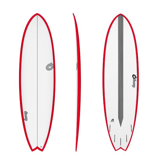 Surfboard TORQ Epoxy TET CS 7.2 Fish Carbon Red