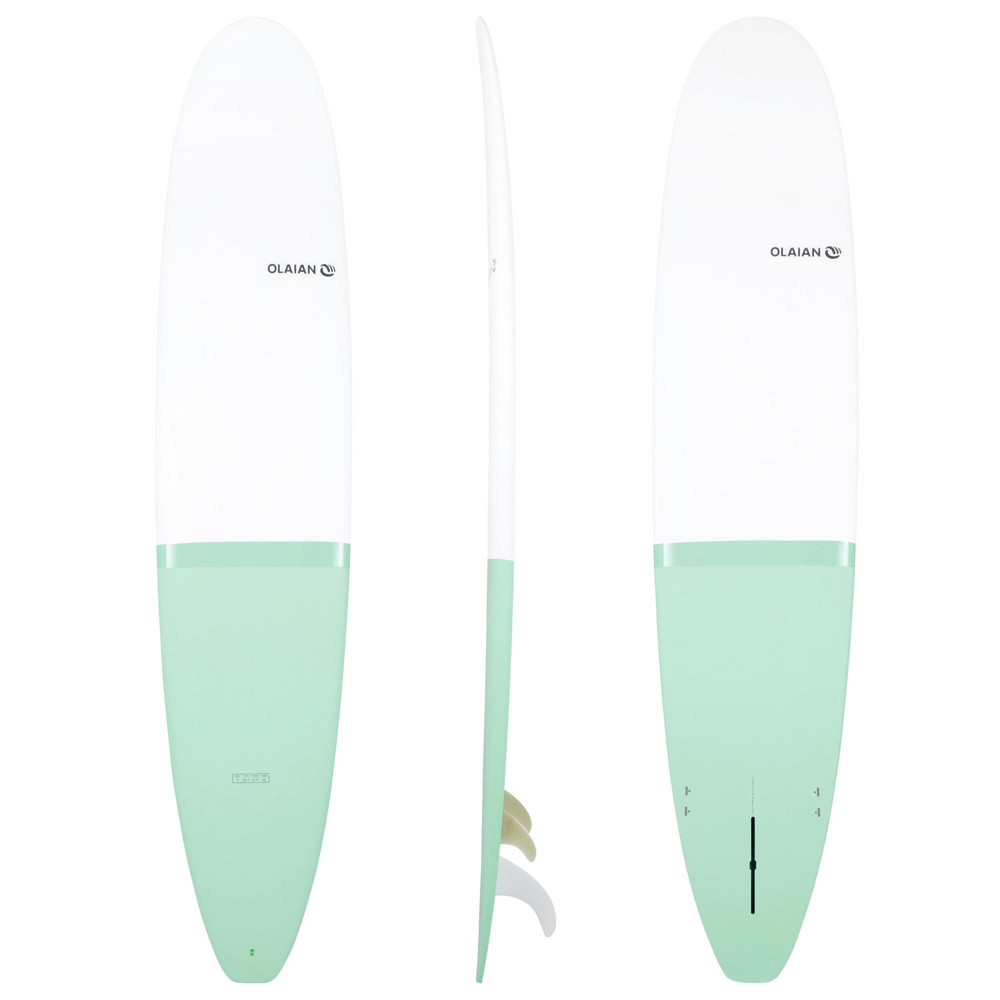 Surfboard Hardboard 9' Longboard 900 65 l inkl. 2+1 Finnen