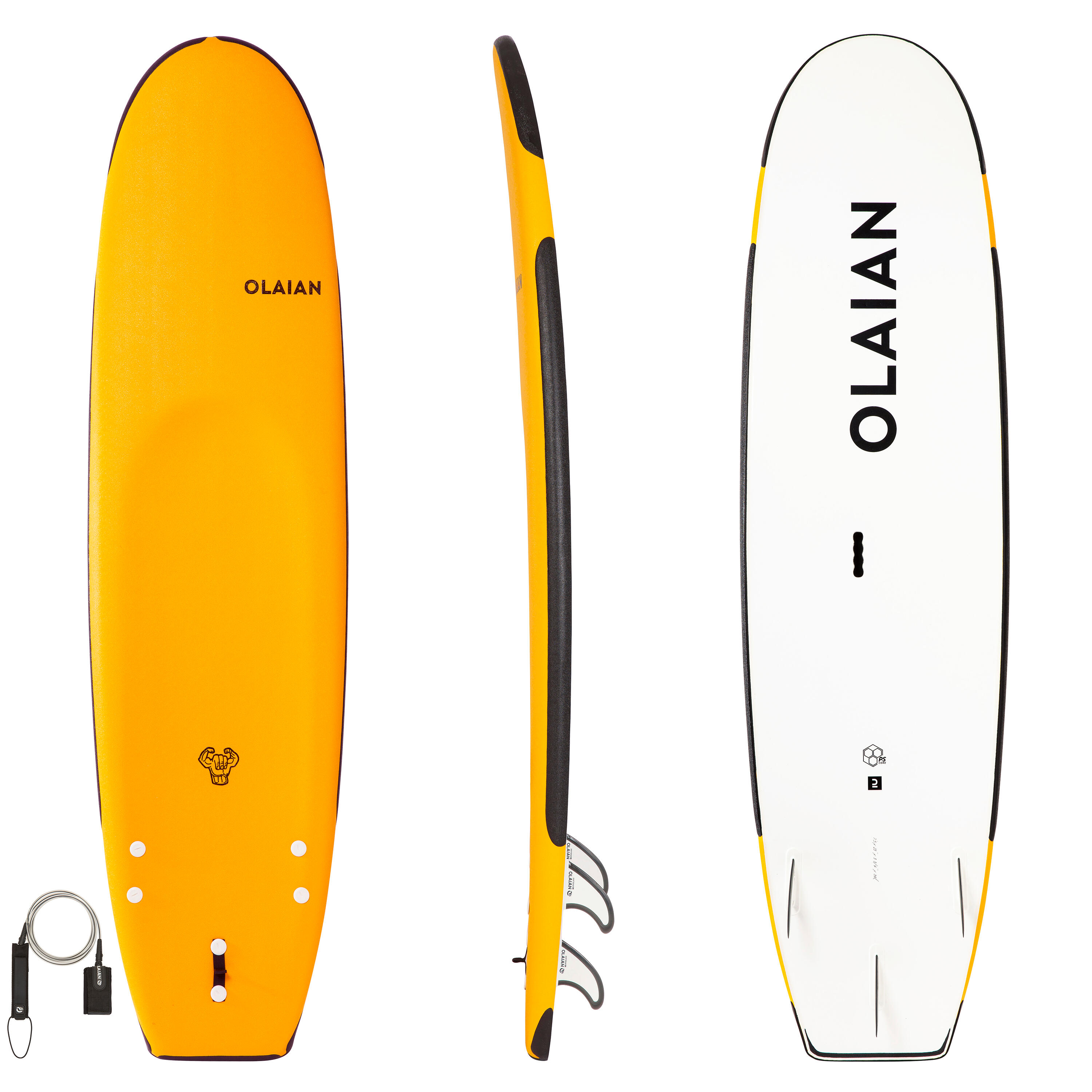 Surfboard Soft 100 Surfschule verstärkt 7'5