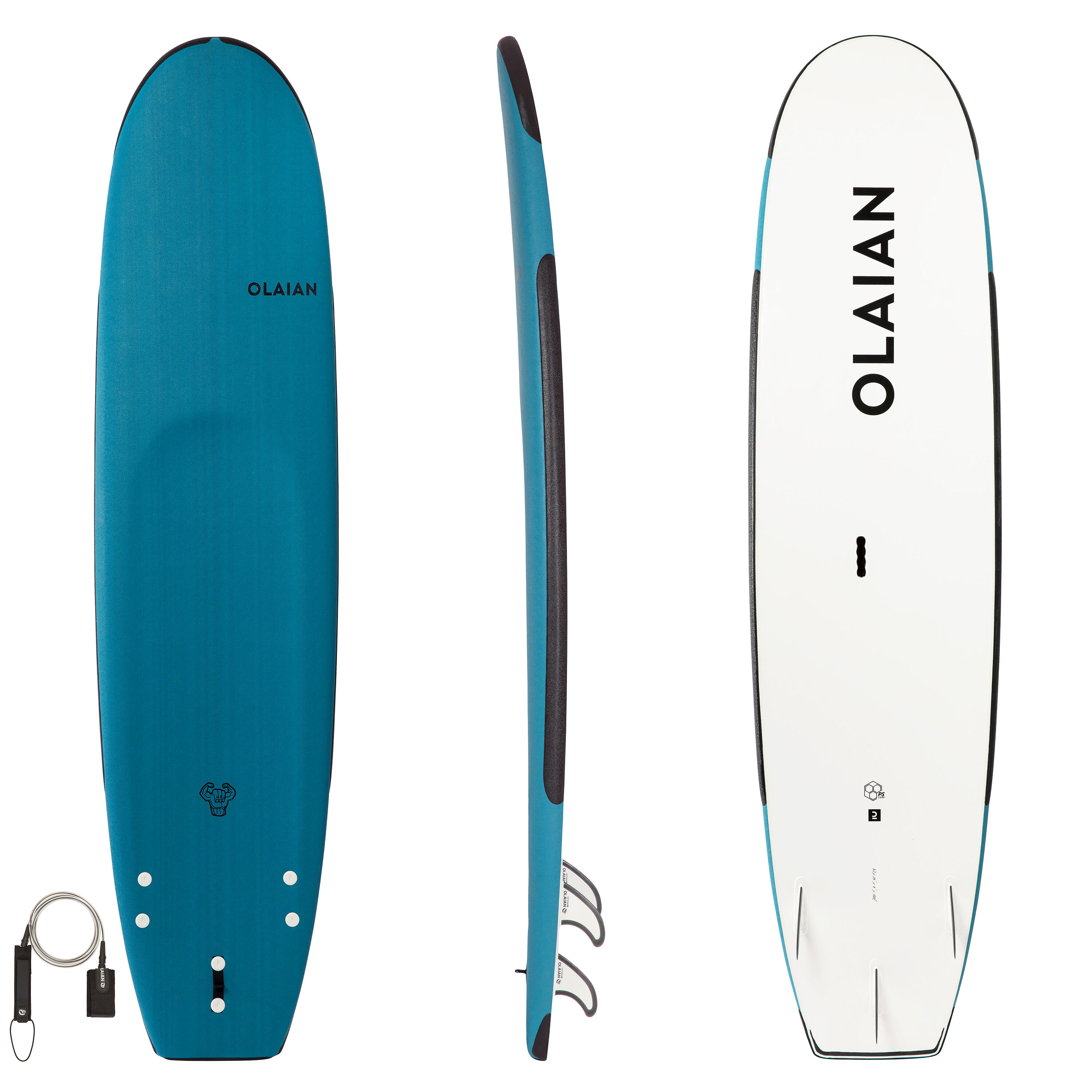Surfboard Soft 100 Surfschule verstärkt 8'2